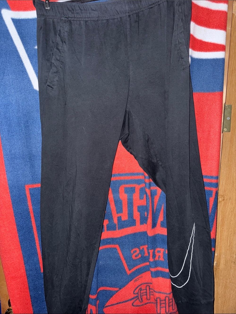 Nike Black Men's Joggers with White Swoosh